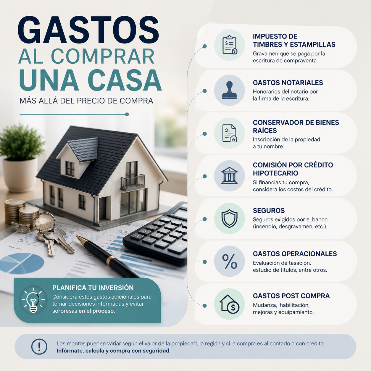 Gastos asociados a la compra de una propiedad en Chile: ¿Qué debes considerar?